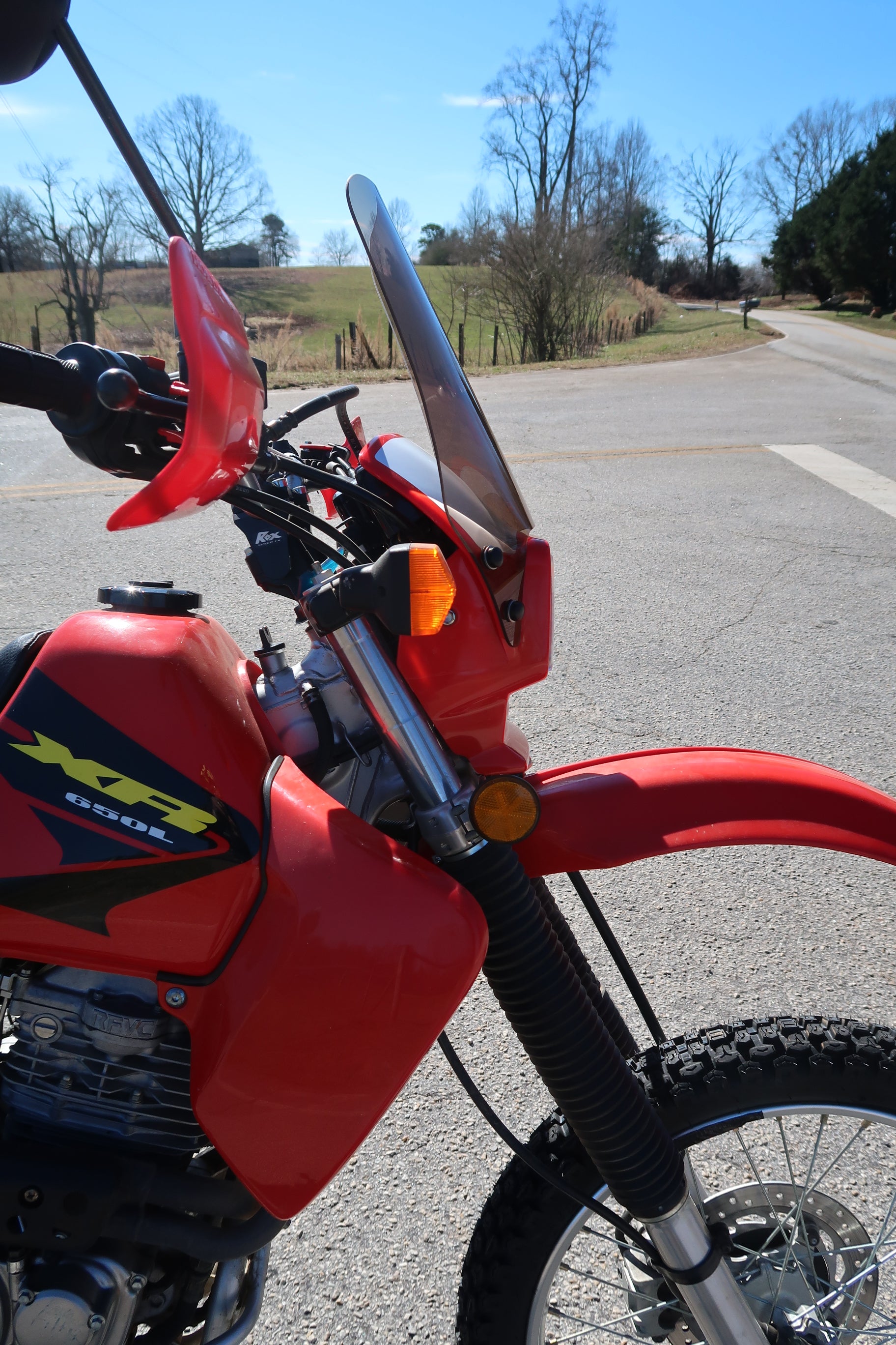Xitomer Grey Motorcycle Windshield Deflector Kit For Honda XR650L 1993-2022 - Light Smoke